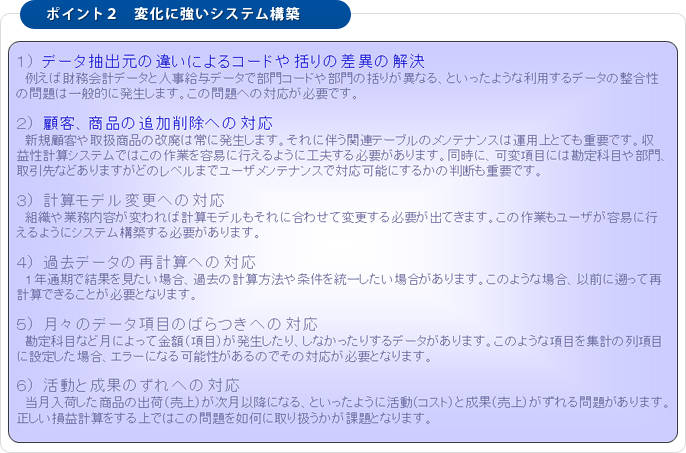 ポイント２　変化に強いシステム構築