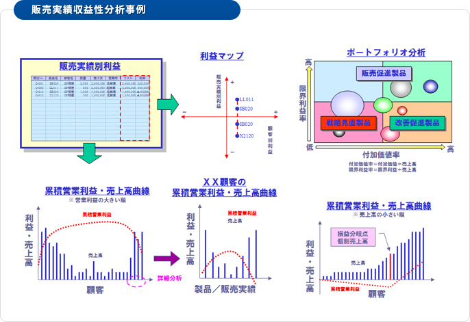 販売実績収益性分析事例